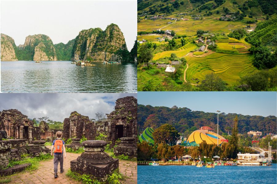 Diversité des paysages au sein d'un seul pays